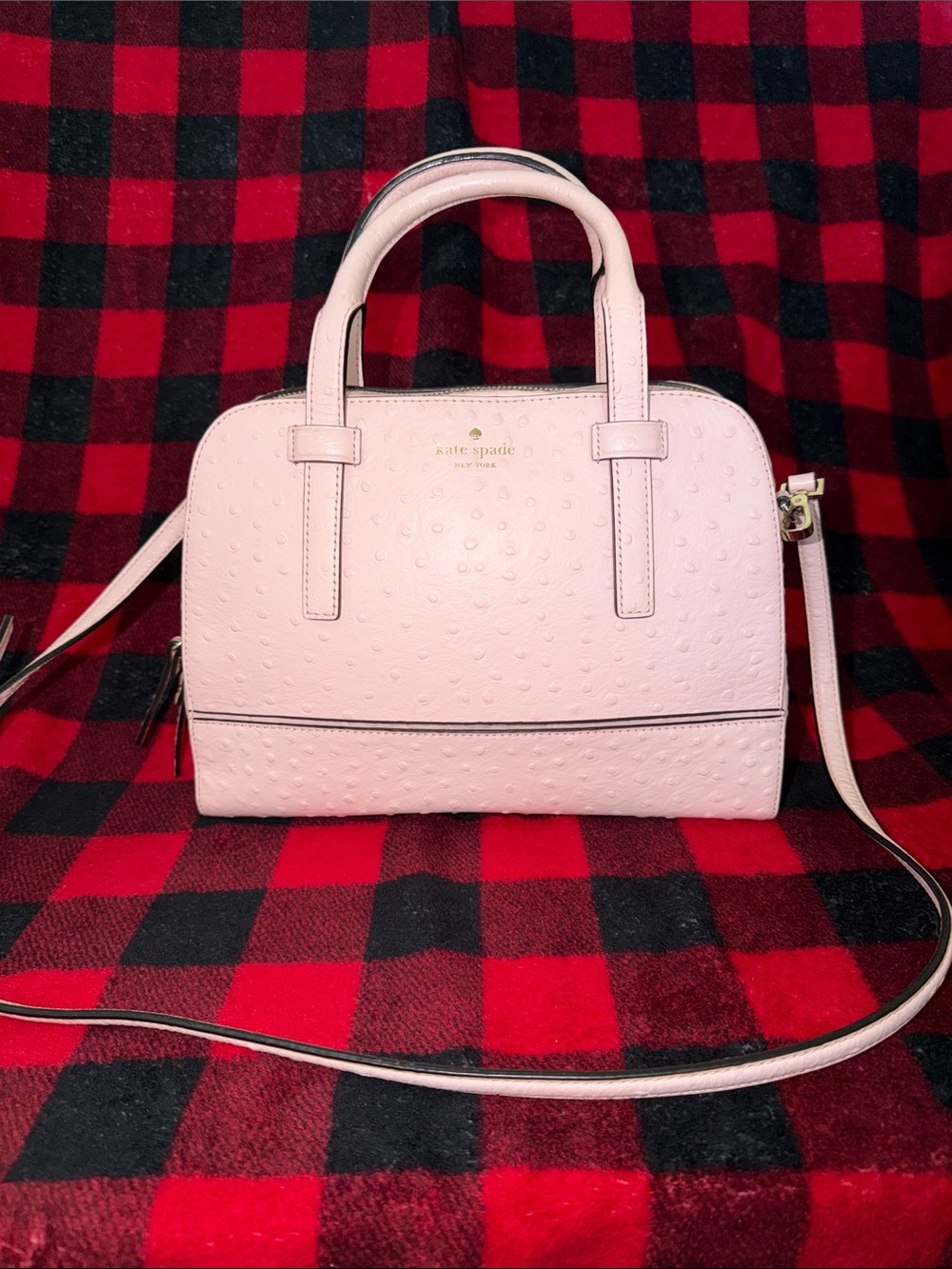 Kate Spade Riverside Street Ostrich Small Felix Satchel